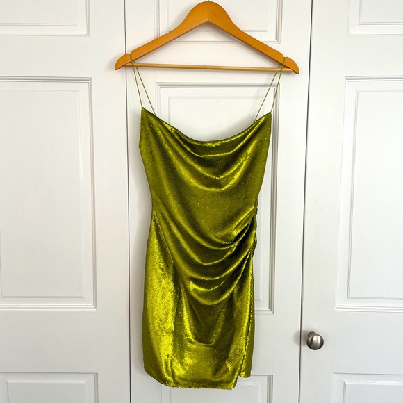 Gauge81 Dresses & Skirts - *NWT* GAUGE81 Almora Dress in snake, size 36 | green sequin mini dress